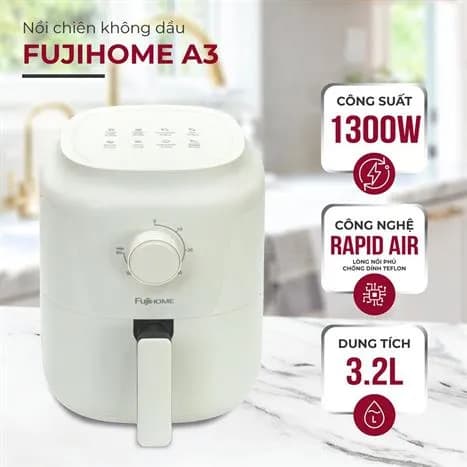 So sánh giá Nồi chiên không dầu FUJIHOME 3.2 lít A3W rẻ nhất? - Ảnh 2