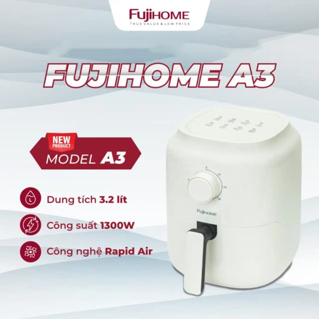 So sánh giá Nồi chiên không dầu FUJIHOME 3.2 lít A3W rẻ nhất? - Ảnh 10