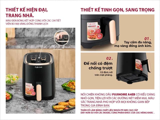 So sánh giá Nồi chiên không dầu FUJIHOME 4.5 lít A4EB rẻ nhất? - Ảnh 11