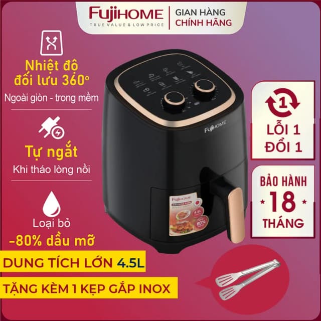 So sánh giá Nồi chiên không dầu FUJIHOME 4.5 lít A4EB rẻ nhất? - Ảnh 13