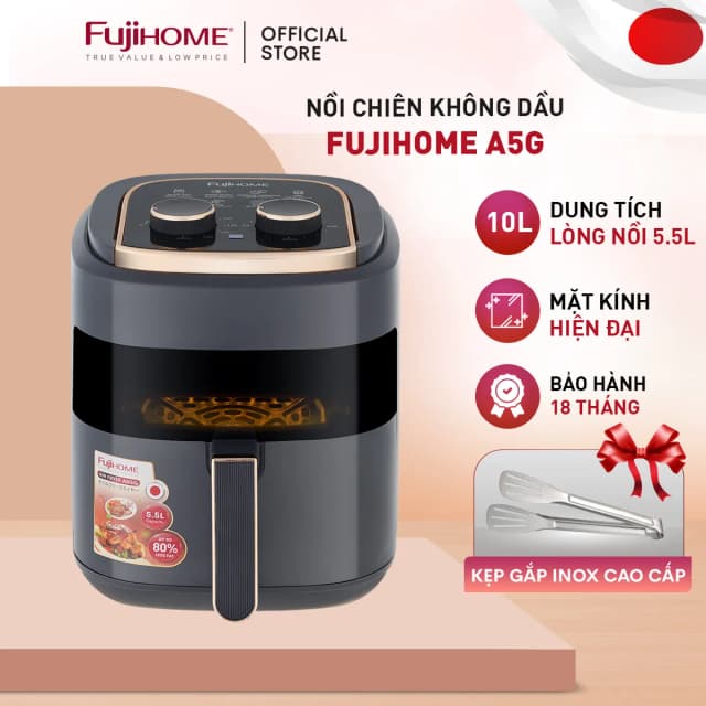 So sánh giá Nồi chiên không dầu FUJIHOME 5.5 lít A5GG rẻ nhất? - Ảnh 16