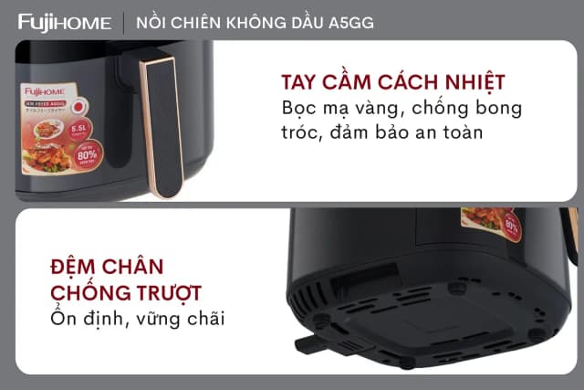 So sánh giá Nồi chiên không dầu FUJIHOME 5.5 lít A5GG rẻ nhất? - Ảnh 20