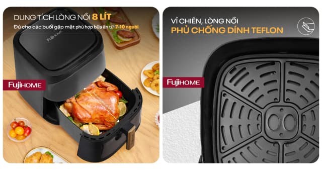 So sánh giá Nồi chiên không dầu FUJIHOME 8 lít A8DG1NEW rẻ nhất? - Ảnh 19