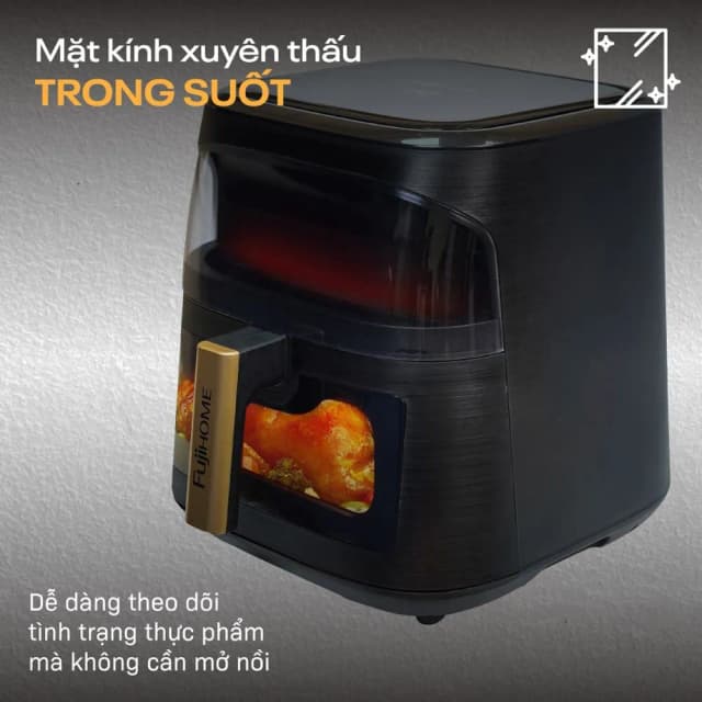 So sánh giá Nồi chiên không dầu FUJIHOME 8 lít A8DG1NEW rẻ nhất? - Ảnh 3