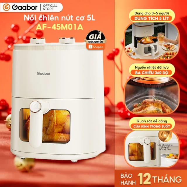 So sánh giá Nồi chiên không dầu Gaabor 5 lít AF-45M01A rẻ nhất? - Ảnh 4