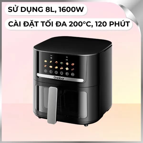 Top 1 so sánh giá Nồi chiên không dầu Gaabor 8 lít AF-80T01A - Tìm sản phẩm giá rẻ nhất - Ảnh 2
