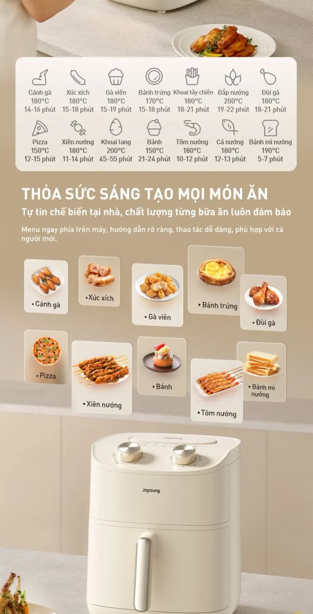 Top 1 so sánh giá Nồi chiên không dầu Joyoung 6 lít JAF-579 - Tìm sản phẩm giá rẻ nhất - Ảnh 56