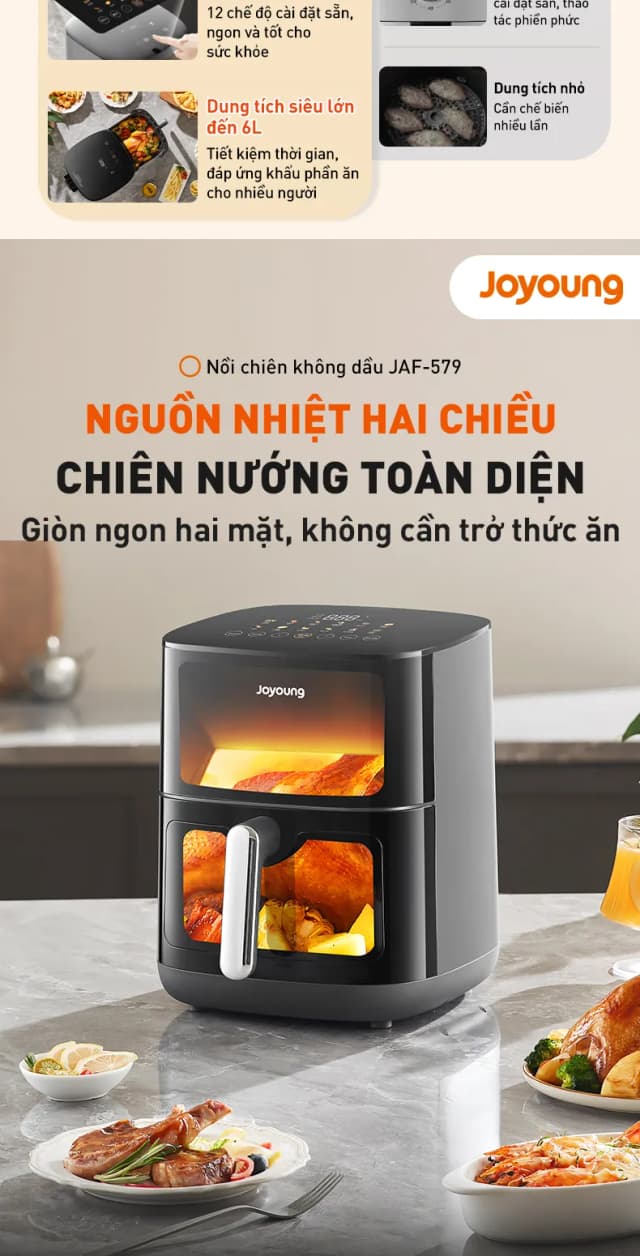 Top 1 so sánh giá Nồi chiên không dầu Joyoung 6 lít JAF-612 - Tìm sản phẩm giá rẻ nhất - Ảnh 57