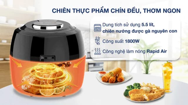 Top 1 so sánh giá Nồi chiên không dầu Kangaroo 6.5 lít KGAF65M1G - Tìm sản phẩm giá rẻ nhất - Ảnh 2
