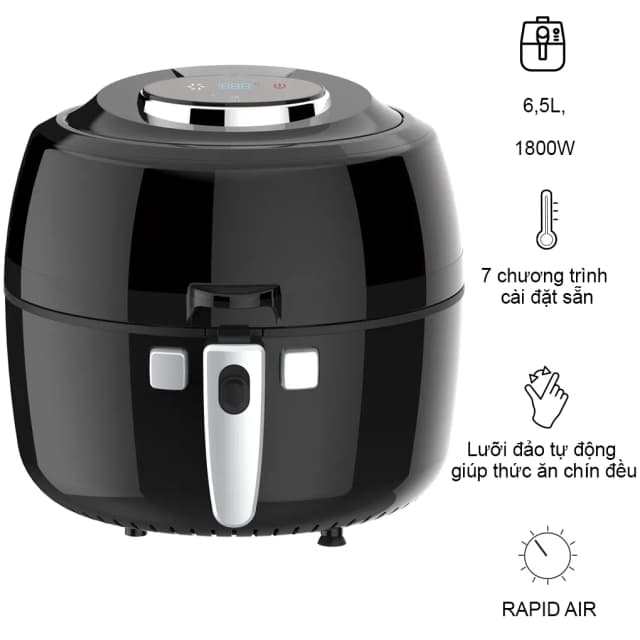 Top 1 so sánh giá Nồi chiên không dầu Kangaroo 6.5 lít KGAF65M1G - Tìm sản phẩm giá rẻ nhất - Ảnh 15