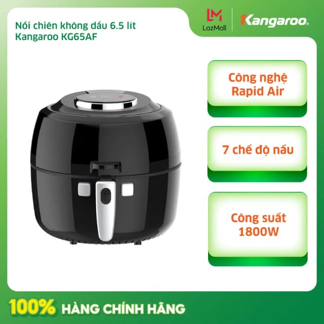 Top 1 so sánh giá Nồi chiên không dầu Kangaroo 6.5 lít KGAF65M1G - Tìm sản phẩm giá rẻ nhất - Ảnh 3