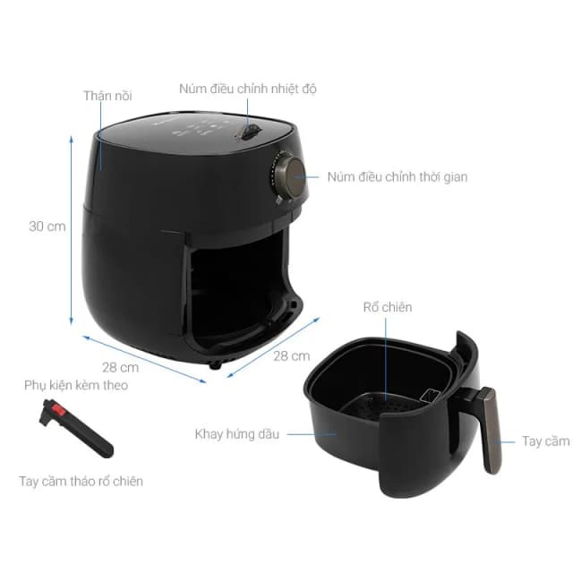 So sánh giá Nồi chiên không dầu Kangaroo 4 lít KG42AF1 rẻ nhất? - Ảnh 9