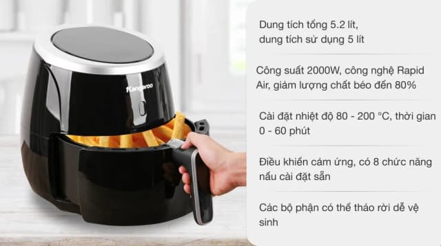So sánh giá Nồi chiên không dầu Kangaroo 5 lít KG52AF1A rẻ nhất? - Ảnh 13