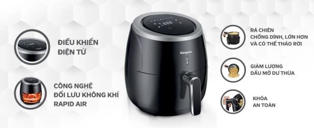 So sánh giá Nồi chiên không dầu Kangaroo 5 lít KG52AF1A rẻ nhất? - Ảnh 8