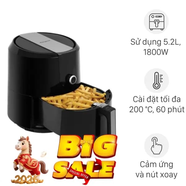 So sánh giá Nồi chiên không dầu Kangaroo 5.2 lít KG55AF1A rẻ nhất? - Ảnh 12