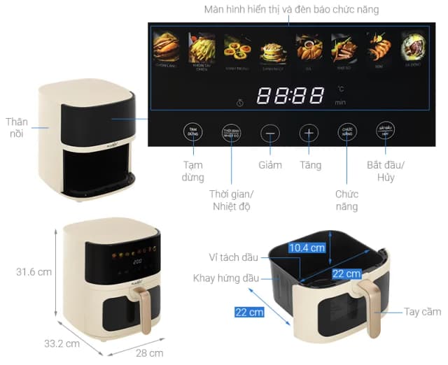 Top 1 so sánh giá Nồi chiên không dầu Magic Eco 6 lít AC-125 - Tìm sản phẩm giá rẻ nhất - Ảnh 11