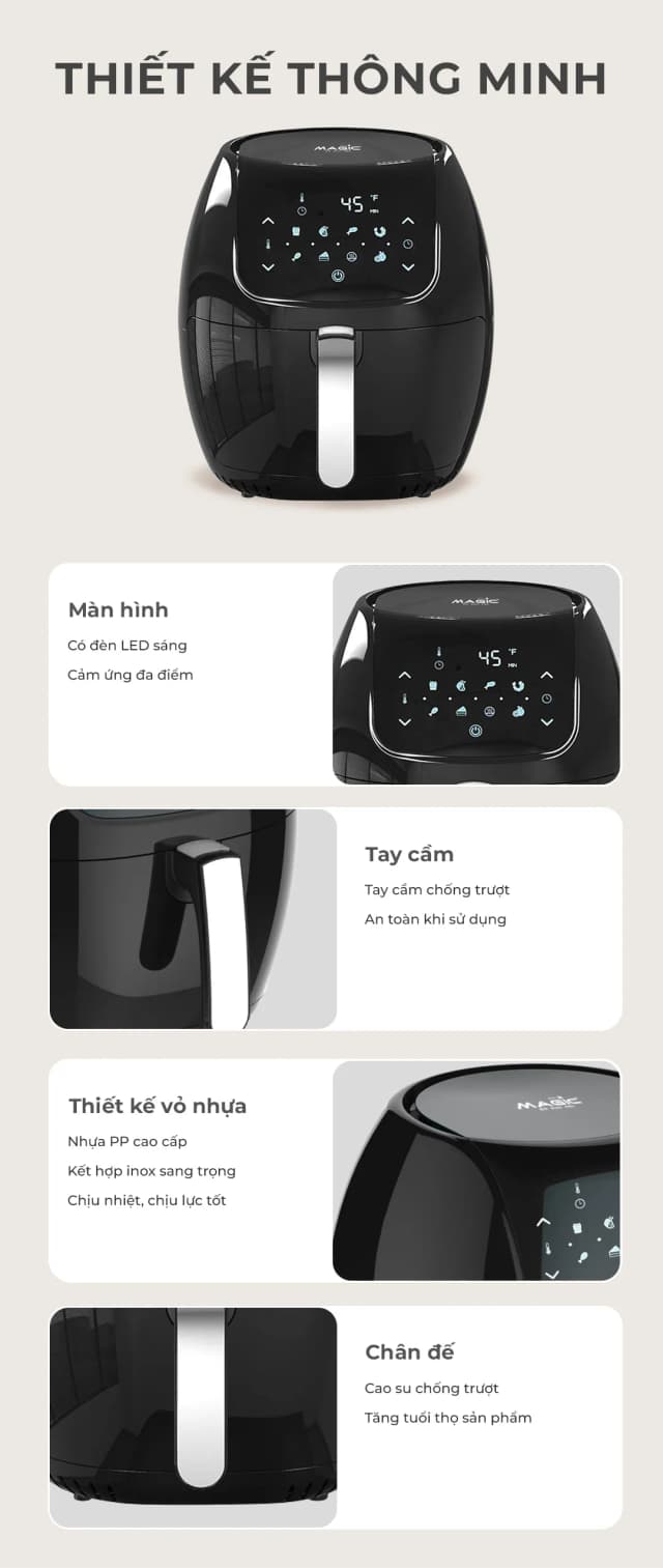 Top 1 so sánh giá Nồi chiên không dầu Magic Eco 8 lít AC-162 - Tìm sản phẩm giá rẻ nhất - Ảnh 25