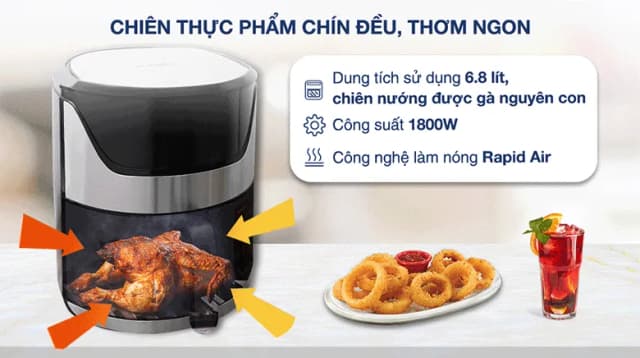 Top 1 so sánh giá Nồi chiên không dầu Magic Eco 8 lít AC-162 - Tìm sản phẩm giá rẻ nhất - Ảnh 59