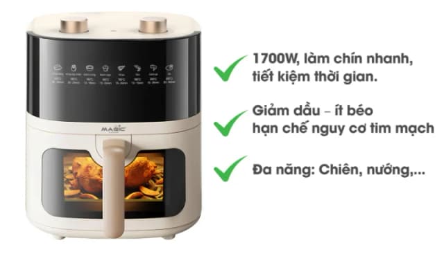 Top 1 so sánh giá Nồi chiên không dầu Magic Eco 6 lít AC-161 - Tìm sản phẩm giá rẻ nhất - Ảnh 17