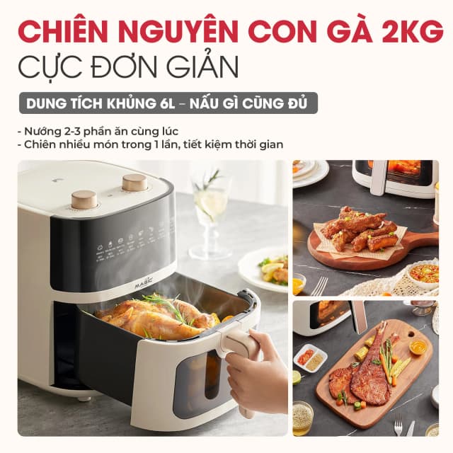 Top 1 so sánh giá Nồi chiên không dầu Magic Eco 6 lít AC-161 - Tìm sản phẩm giá rẻ nhất - Ảnh 3