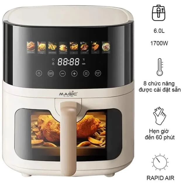 Top 1 so sánh giá Nồi chiên không dầu Magic Eco 6 lít AC-161 - Tìm sản phẩm giá rẻ nhất - Ảnh 5