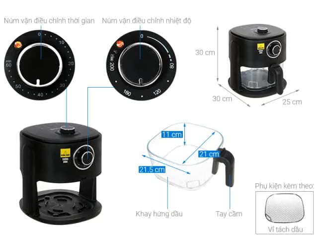 So sánh giá Nồi chiên không dầu Mishio 6 lít MK-349 rẻ nhất? - Ảnh 7