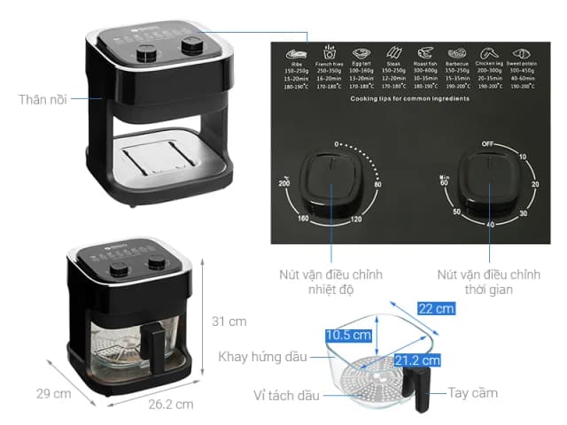 So sánh giá Nồi chiên không dầu Mishio 7 lít MK373 rẻ nhất? - Ảnh 11