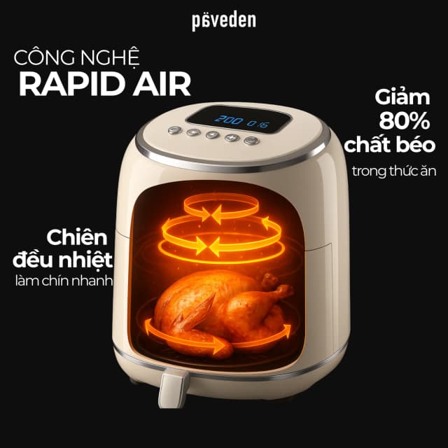 Nồi chiên không dầu Paveden 16 lít PAF-1622 - Ảnh 12