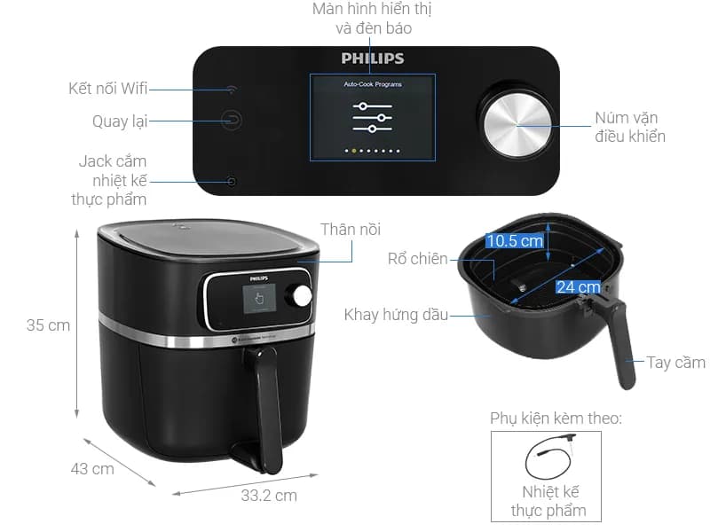 So sánh giá Nồi chiên không dầu Philips 10 lít NA462/70 - Tìm sản phẩm giá rẻ nhất - Ảnh 35