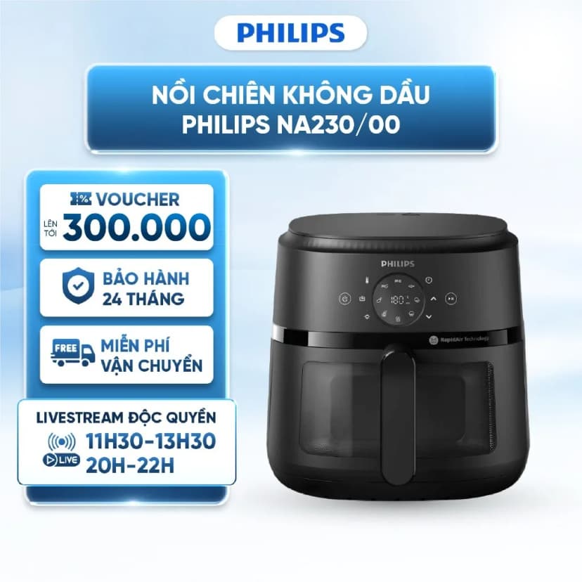 So sánh giá Nồi chiên không dầu Philips 6.2 lít NA230/00 - Tìm sản phẩm giá rẻ nhất - Ảnh 11