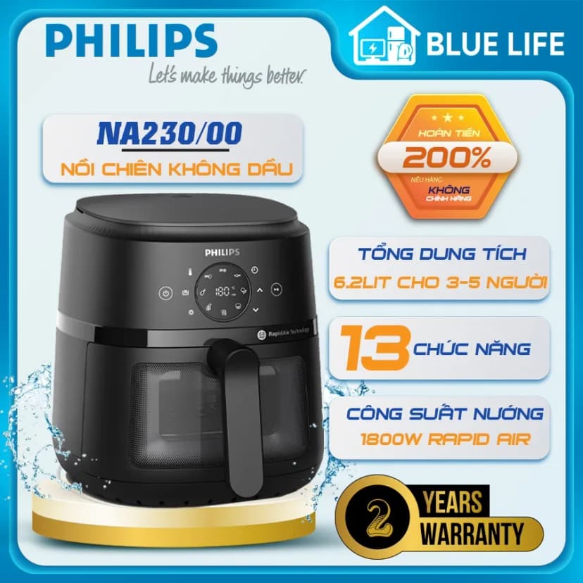 So sánh giá Nồi chiên không dầu Philips 6.2 lít NA230/00 - Tìm sản phẩm giá rẻ nhất - Ảnh 19