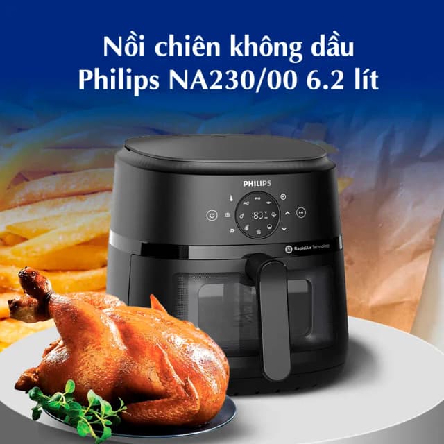 Top 1 so sánh giá Nồi chiên không dầu Philips 7.2 lít NA543/00 - Tìm sản phẩm giá rẻ nhất - Ảnh 14