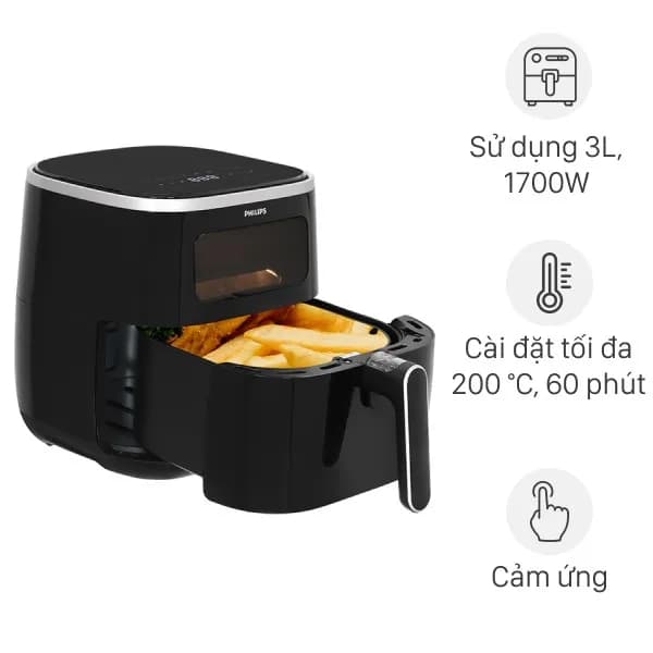 So sánh giá Nồi chiên không dầu Philips 5.6 lít HD9257/80 rẻ nhất? - Ảnh 3
