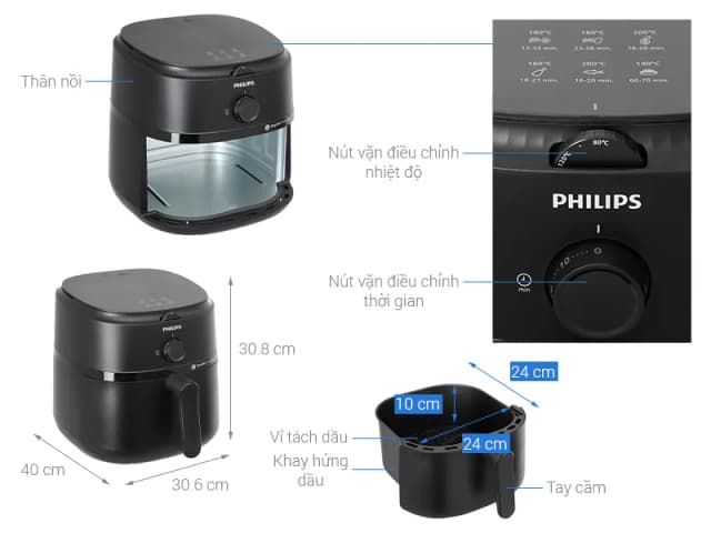 So sánh giá Nồi chiên không dầu Philips 6.2 lít NA130/00 rẻ nhất? - Ảnh 7