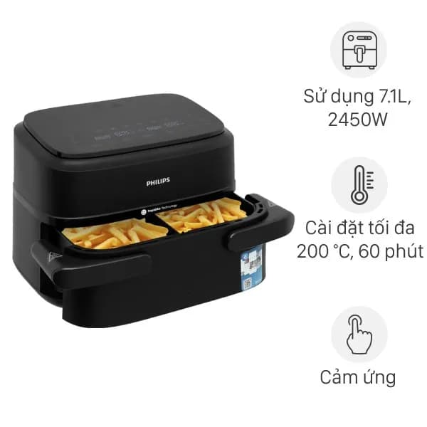 So sánh giá Nồi chiên không dầu Philips 7.1 lít NA150/00 rẻ nhất? - Ảnh 2