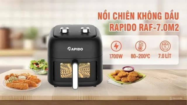 So sánh giá Nồi chiên không dầu Rapido 7 lít RAF-7.0M4 2M rẻ nhất? - Ảnh 9