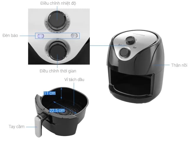 So sánh giá Nồi chiên không dầu Rapido RAF5.0M 5 lít rẻ nhất? - Ảnh 13