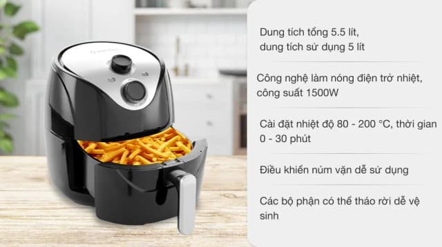 So sánh giá Nồi chiên không dầu Rapido RAF5.0M 5 lít rẻ nhất? - Ảnh 5