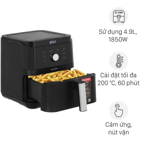 Nồi chiên không dầu Sharp 6 lít KF-AF60EV-BK - Ảnh 16