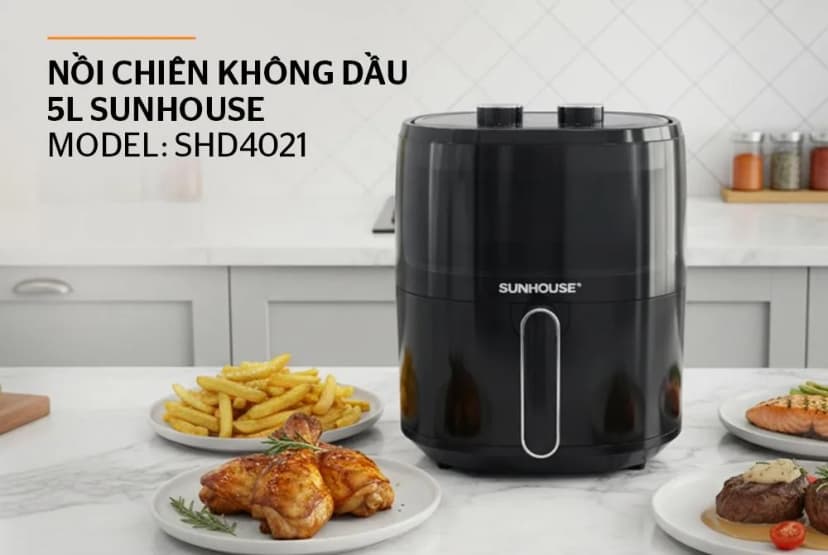 So sánh giá Nồi chiên không dầu Sunhouse 5 lít SHD4021 - Tìm sản phẩm giá rẻ nhất - Ảnh 3