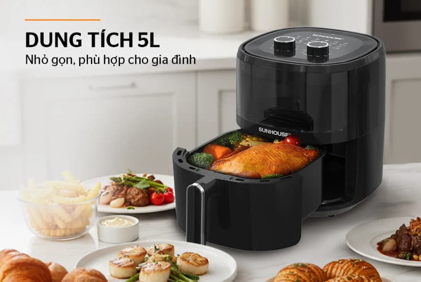 So sánh giá Nồi chiên không dầu Sunhouse 5 lít SHD4021 - Tìm sản phẩm giá rẻ nhất - Ảnh 4