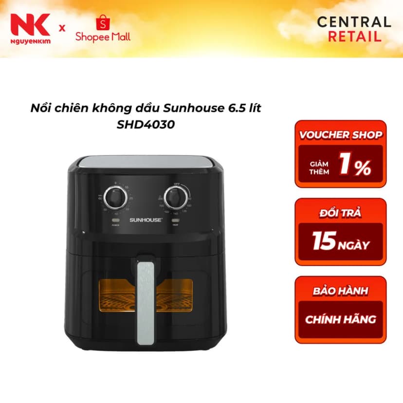 So sánh giá Nồi chiên không dầu Sunhouse 6.5 lít SHD4032 - Tìm sản phẩm giá rẻ nhất - Ảnh 14