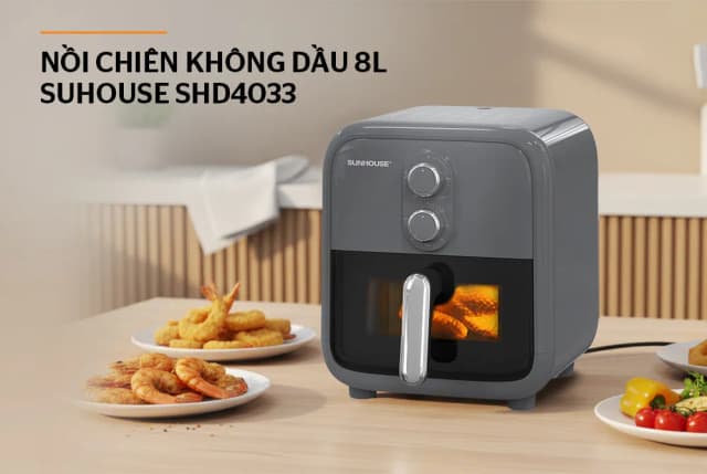 So sánh giá Nồi chiên không dầu Sunhouse 8 lít SHD4033 rẻ nhất? - Ảnh 2
