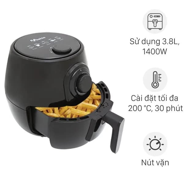 So sánh giá Nồi chiên không dầu Mishio MK-01 3.8 lít - Tìm sản phẩm giá rẻ nhất - Ảnh 3