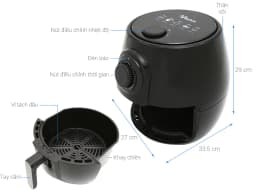So sánh giá Nồi chiên không dầu Mishio MK-01 3.8 lít - Tìm sản phẩm giá rẻ nhất - Ảnh 4