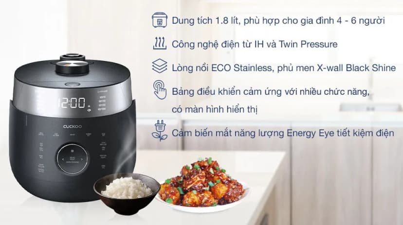 So sánh giá Nồi cơm áp suất cao tần Cuckoo 1.8 lít CRP-LHBR1000F - Tìm sản phẩm giá rẻ nhất - Ảnh 15