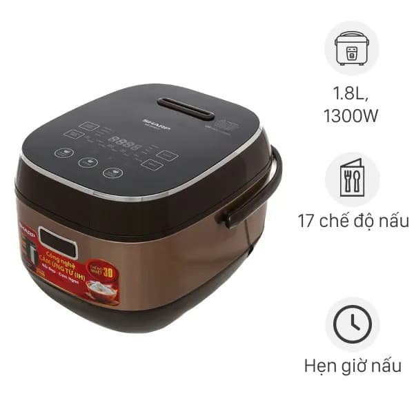 So sánh giá Nồi cơm áp suất cao tần Sharp 1.8 lít KS-XW181V-S - Tìm sản phẩm giá rẻ nhất - Ảnh 17