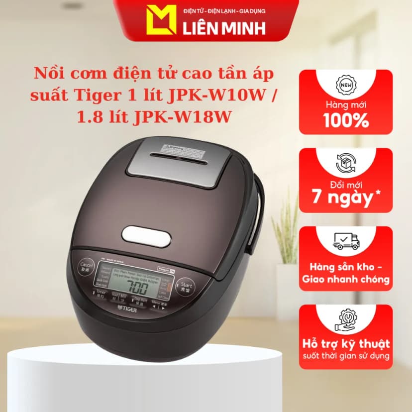 Nồi cơm áp suất cao tần Tiger 1.0 lít JPK-W10W - Giá rẻ nhất hôm nay - Ảnh 3