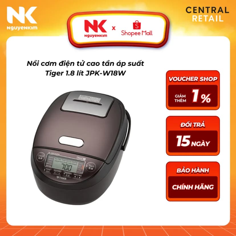 Nồi cơm áp suất cao tần Tiger 1.0 lít JPK-W10W - Giá rẻ nhất hôm nay - Ảnh 37