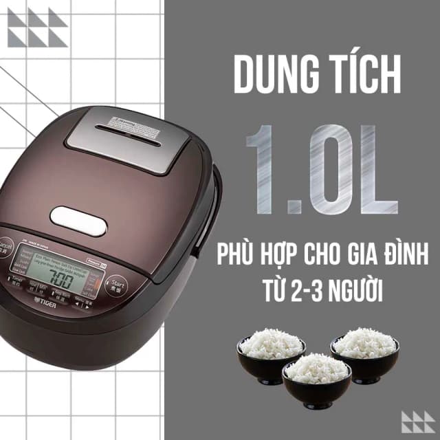Top 1 so sánh giá Nồi cơm áp suất cao tần Tiger 1.0 lít JPK-W10W - Tìm sản phẩm giá rẻ nhất - Ảnh 6